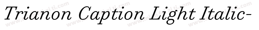 Trianon Caption Light Italic字体转换